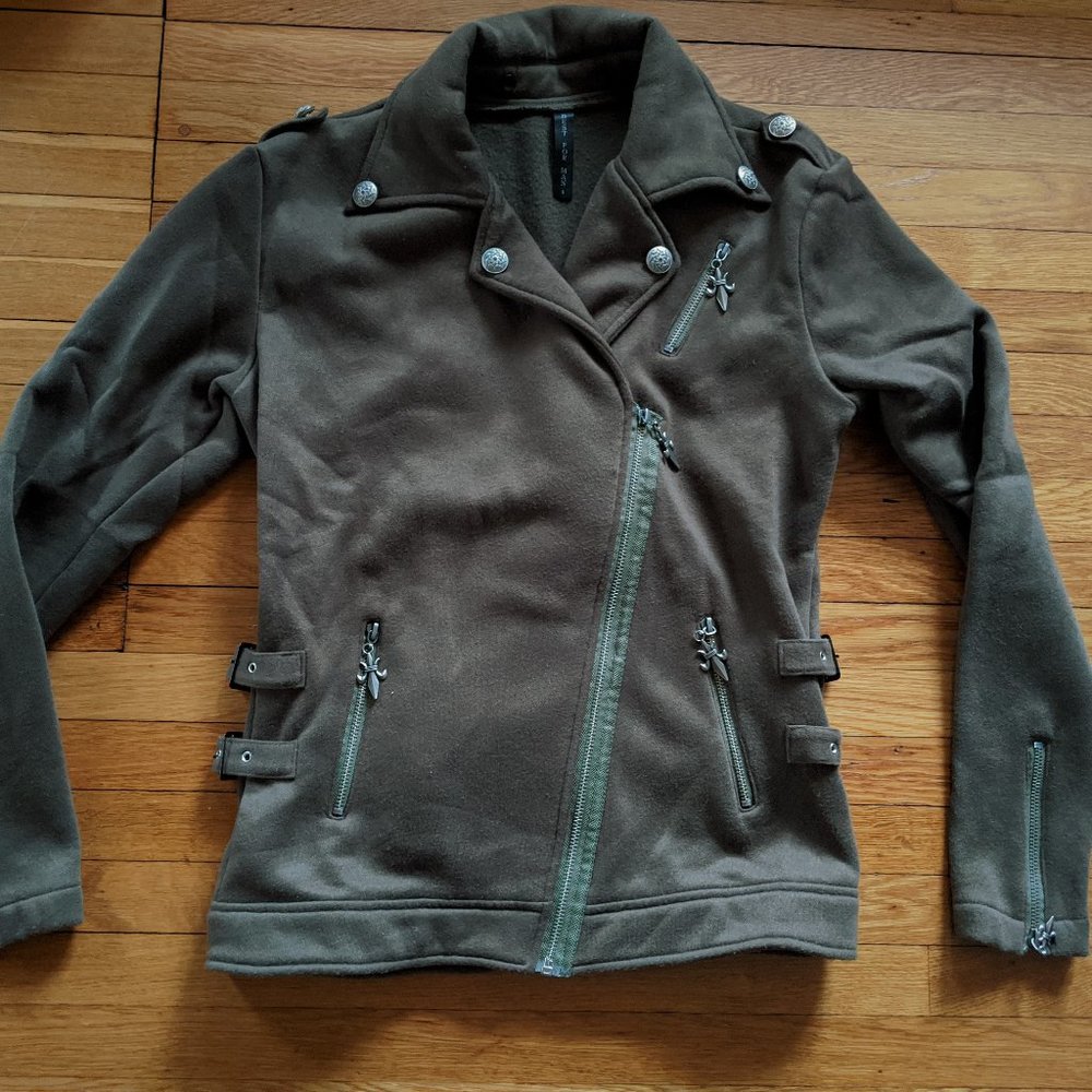 Slim Biker Style Sweatshirt